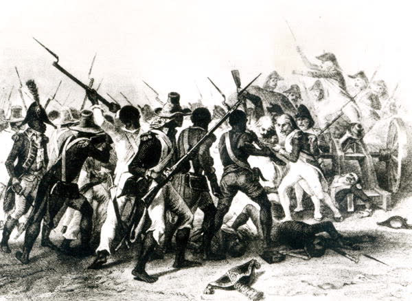 La batalla de Vertières, en una ilustración antigua.