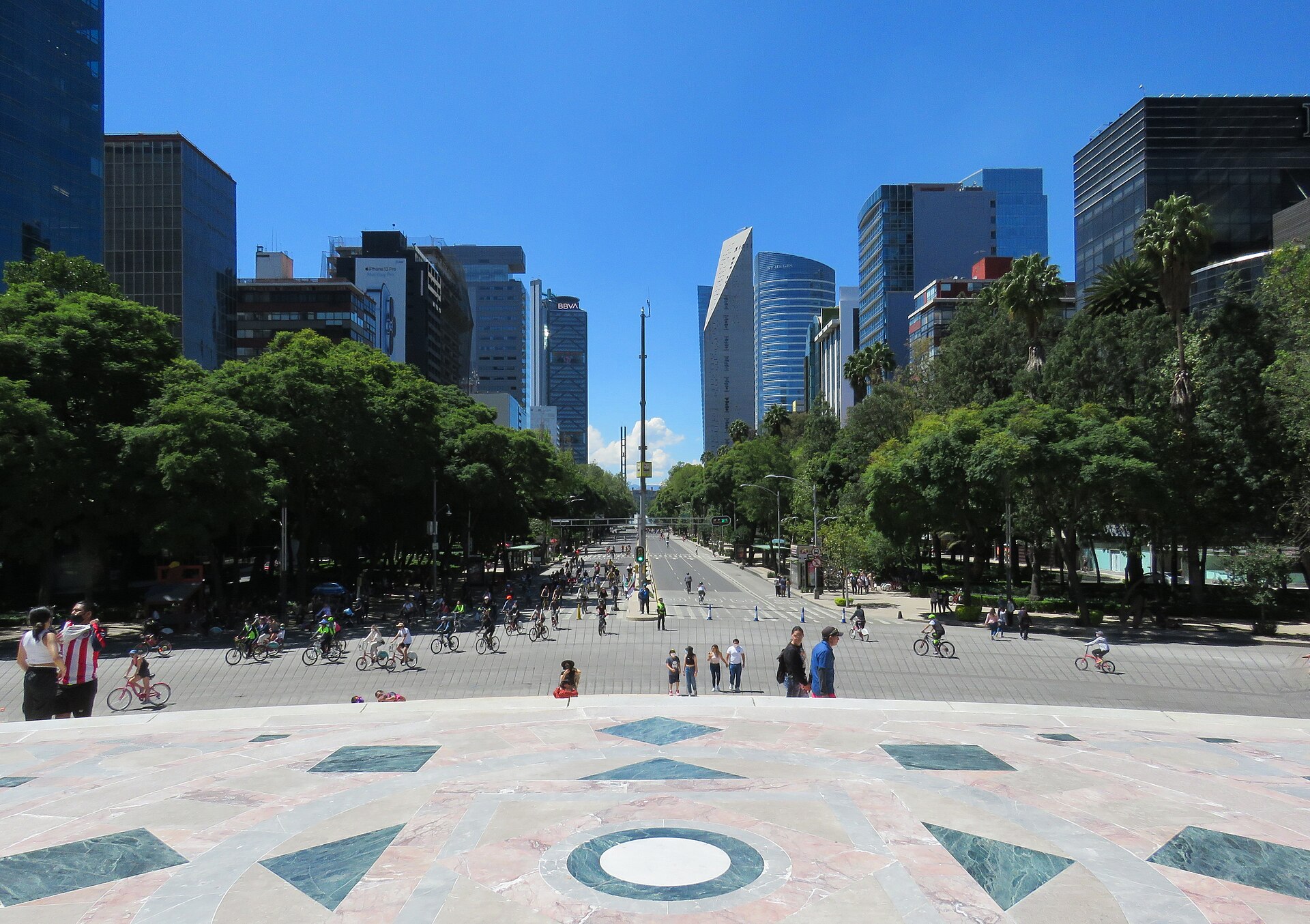 El Paseo de la Reforma, en la Ciudad de México, donde se hizo la exhibición (foto de archivo).