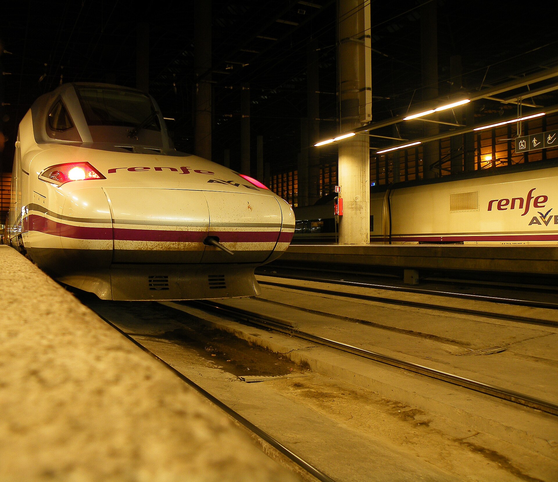 An AVE train at Madrid-Puerta de Atocha station (file photo, not of the crash).